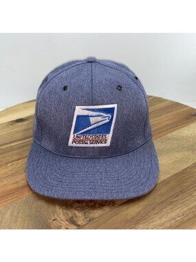 Vintage Postal Service USPS Blue Snap Back Hat Cap Made in USA